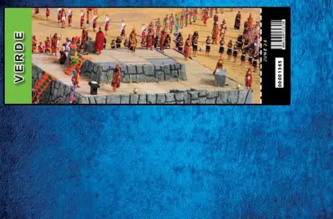 Inti Raymi 2027-ticket. Groen gedeelte