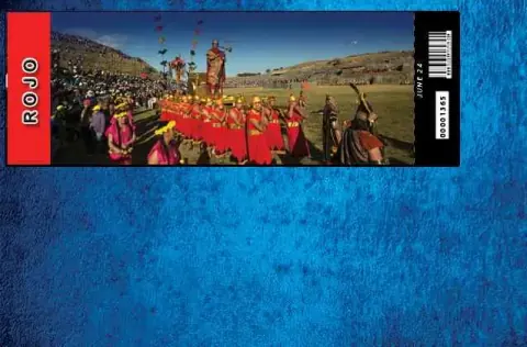 Inti Raymi 2027 ticket. Rode sectie